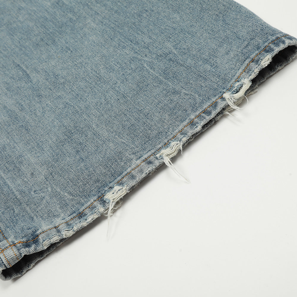 Newly Released at Buy Center: Fashion American Washed Worn Jeans Men