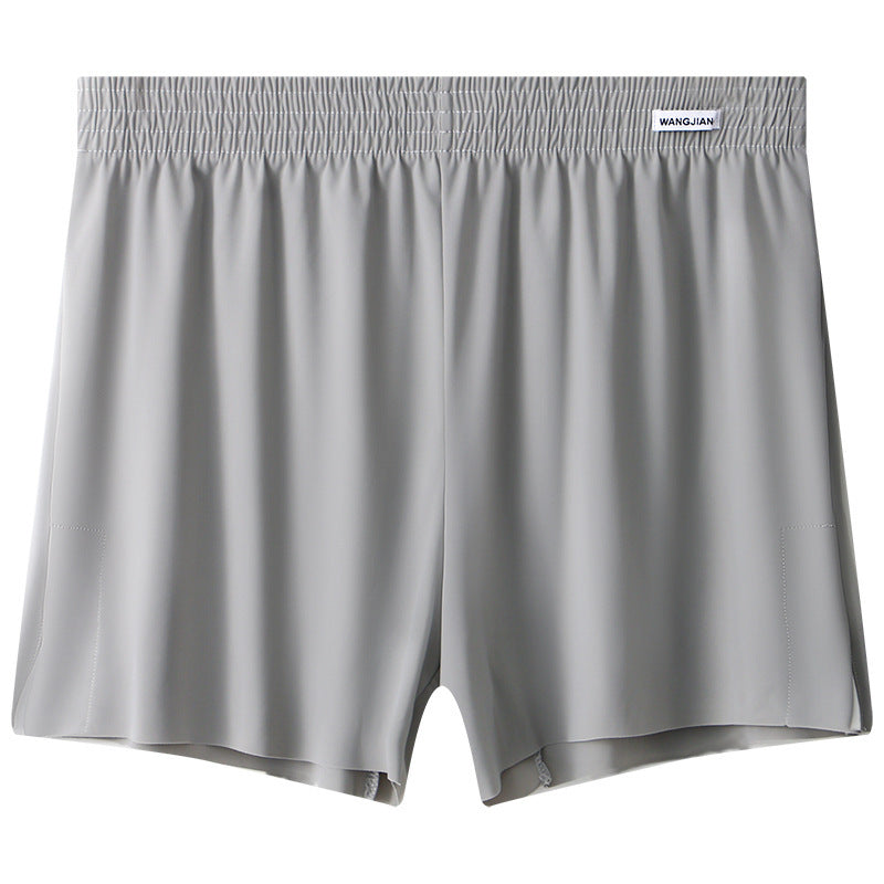 Newly Arrived at Buy Center: Men's Summer Exercise Workout Quick-drying Ice Silk Shorts Light Gray