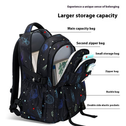 Primary School Student Starry Sky Leisure Schoolbag Junior High School Student Backpack