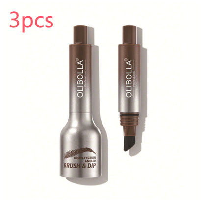 Hot New Items at Buy Center: Eyebrow Velvet Three-dimensional Eyebrow Cream Hairline Anti-smudge Waterproof Wild Eyebrow Deep Coffee 3pcs