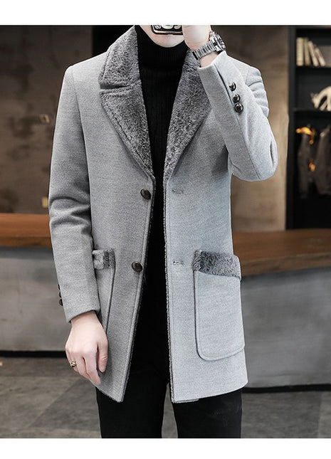 Fur And Leather Overcoat Male Buy Center