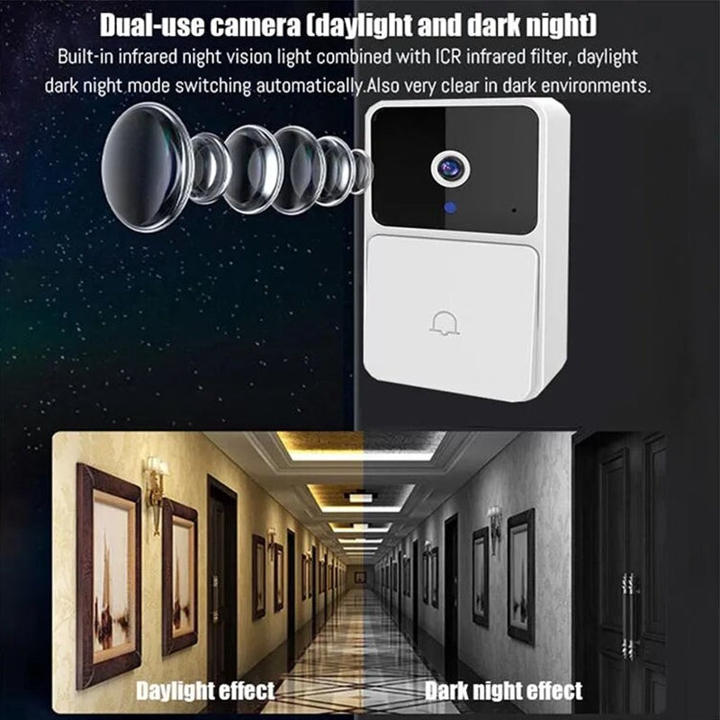 WIFI Video Doorbell Camera Wireless Night Vision Smart Home Security HD Door Bell Two Way Intercom Voice Change For Home Buy Center