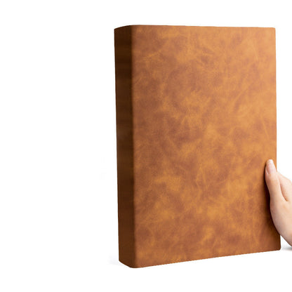 New at Buy Center: Notebook Thickened Notepad Soft Leather Blank Brown