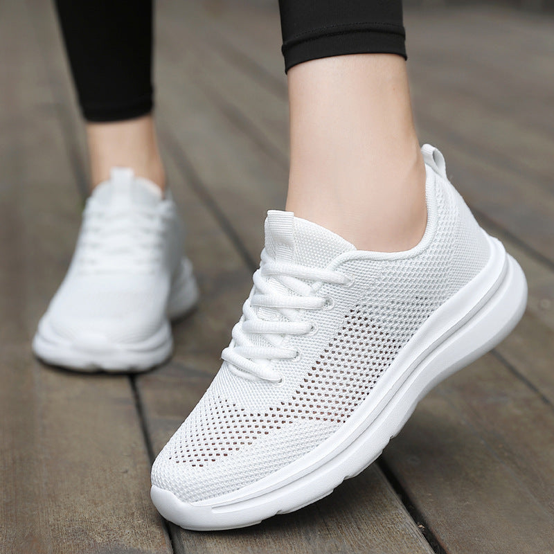 Buy Center Choice-Hollow Running Shoes Women's Mesh Breathable Sneaker Soft Bottom