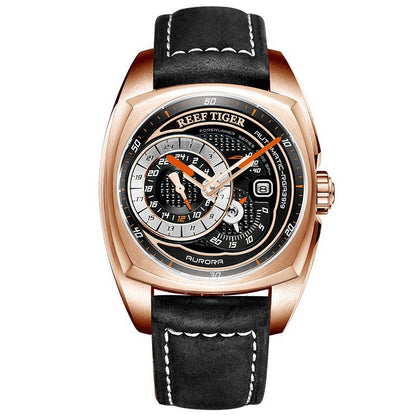 Buy Center Handpicked- Men's Sports And Leisure Fully Automatic Mechanical Watch Rose Black Orange Needle