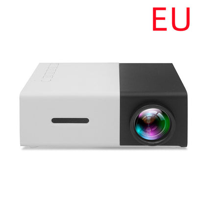 Portable Projector 3D Hd Led Home Theater Cinema HDMI-compatible Usb Audio Projector Yg300 Mini Projector Black EU