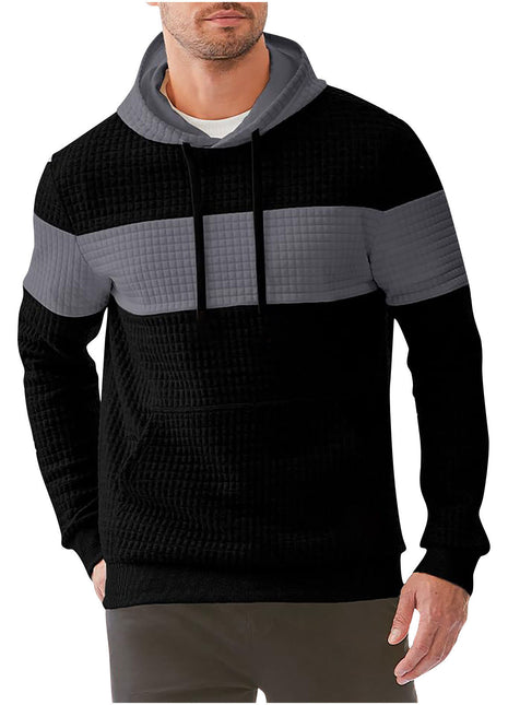 Men's Hooded Long-sleeved Sweater Drawstring