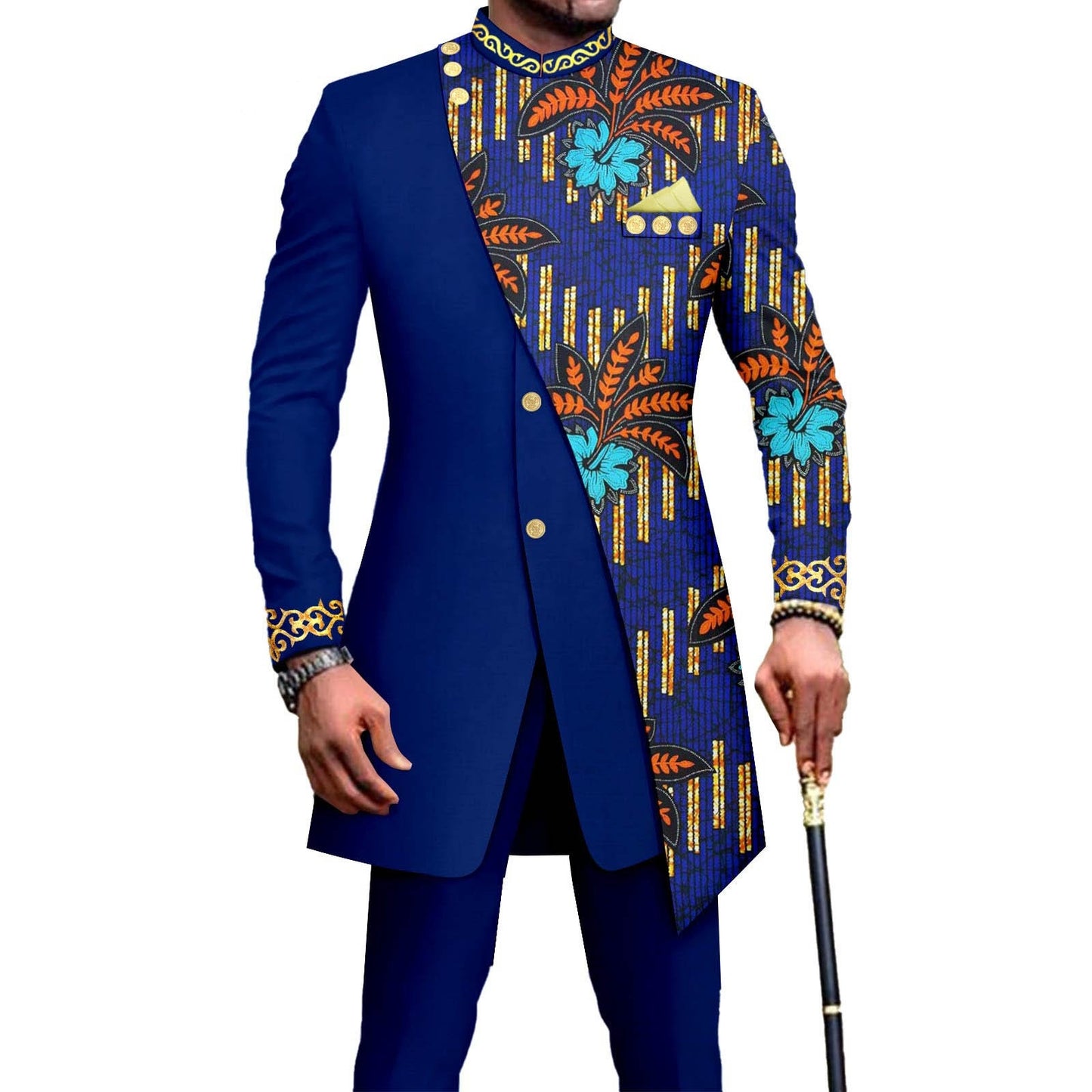 Traje de dos piezas ajustado de talla L para hombre africano de One Piece Dropshipping