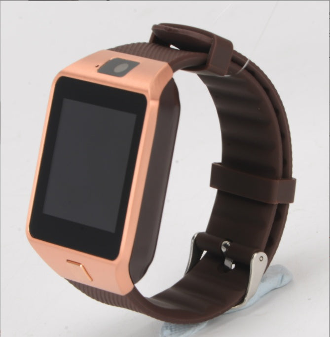 Sports Smart Watch DZ09 Card Phone Watch gold