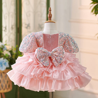 Cute Flower Children's Short Sleeve Tulle Tutu Dress Buy Center