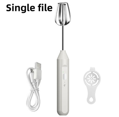 Just Arrived at Buy Center: Wireless Mini Cream Blender Handheld Electric Whisk Household 06 White Single Stick High Power