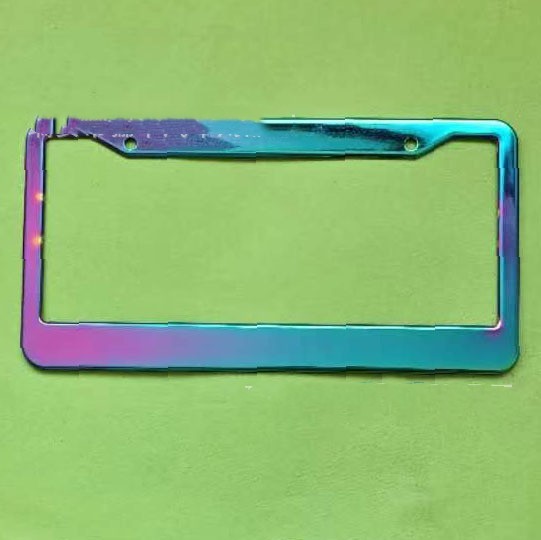 Fresh on the Scene at Buy Center: American Standard License Plate Frame License Plate Frame License Frame Round Hole Burning Blue