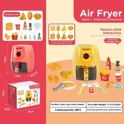 Fresh Arrivals at Buy Center: Air Fryer Simulation Kitchenware Kitchen Food Color Changeable Play House Cheese Yellow English Version