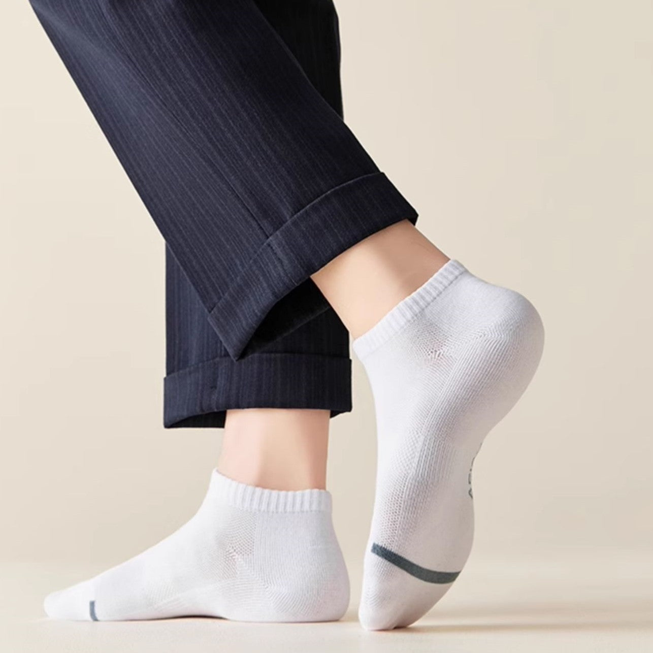 Chaussettes courtes pour hommes, été, fines, sport, respirantes