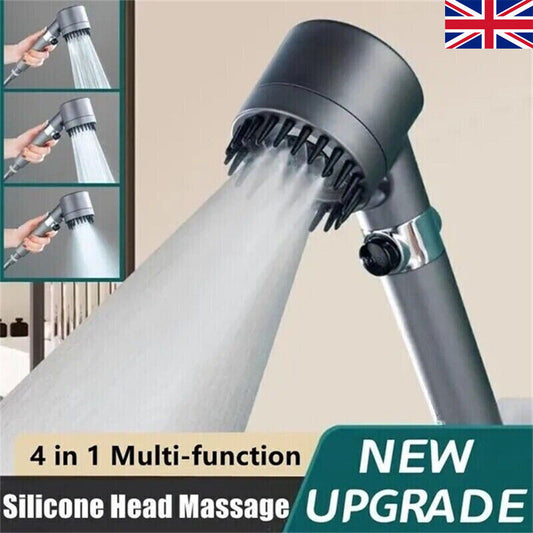 New product 3 Modes Shower Head With Filter High Pressure Water Saving Massage Body Scalp 1pcs