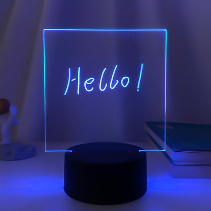 Just Arrived at Buy Center: 3D Small Night Decoration Transparent Message Board Memo Acrylic Lamp