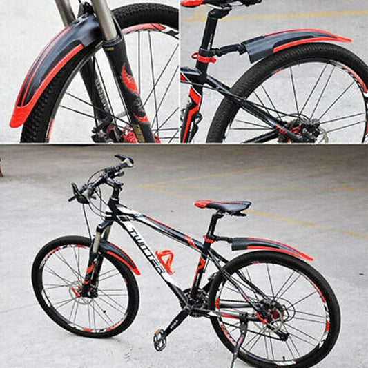 Newly Arrived at Buy Center: 2x Bicycle Mud Guard Fenders Set Mountain Bike Mudguards Front Rear Set