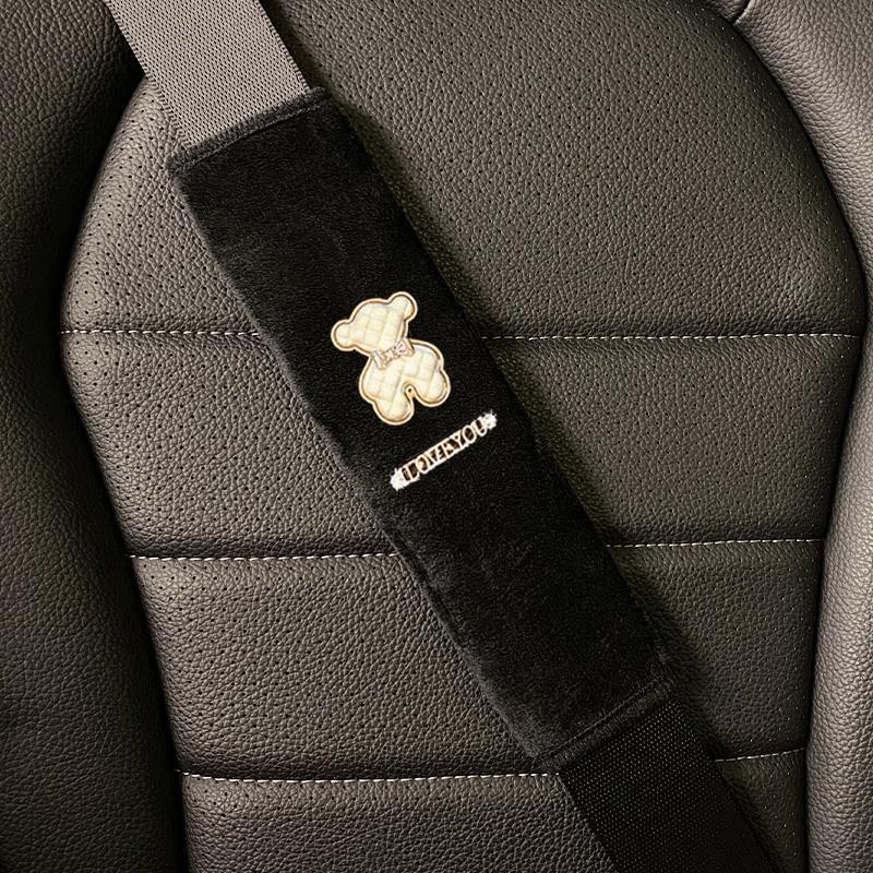 Hot New Items at Buy Center: Creative Cartoon Cloud Panda Universal Automobile Seat Belt Shoulder Protector White Bear Standard