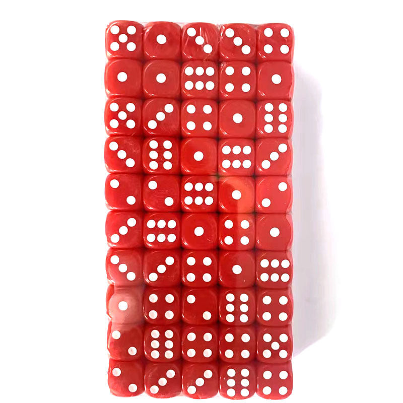 Buy Center Top Rated-In Stock 16mm Acrylic Game Chess Pieces Accessories Chip Wholesale Plastic Dice Solid Red 100 Pieces Per Pack