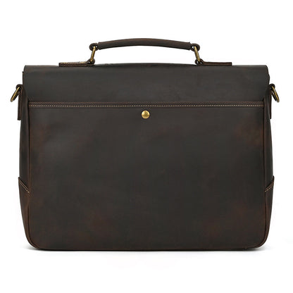 Trending Now at Buy Center: Retro Men's Briefcase Crazy Horse Leather