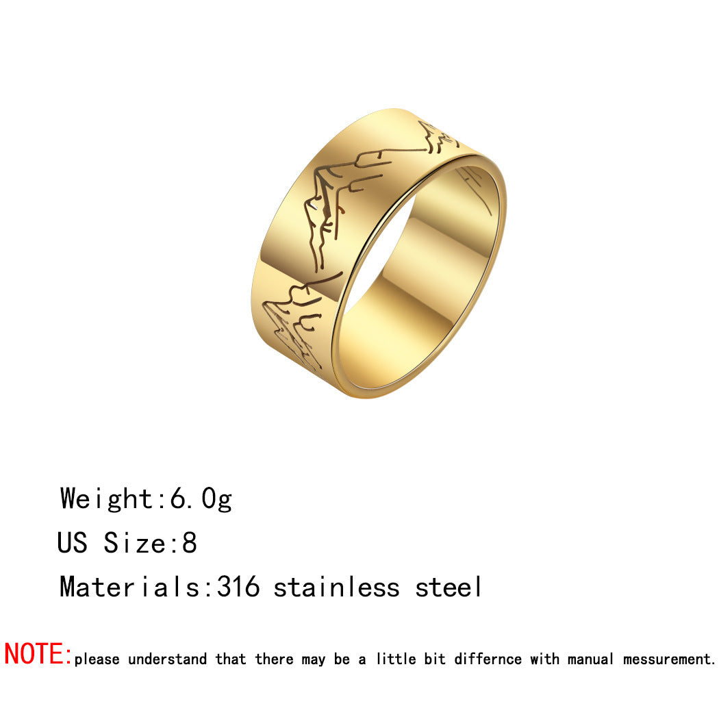 Now Available at Buy Center: Fashion Stainless Steel Mountain Ring