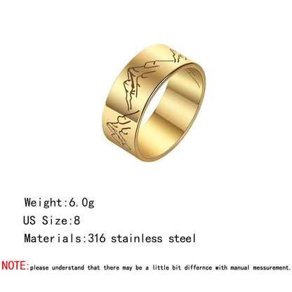 Now Available at Buy Center: Fashion Stainless Steel Mountain Ring