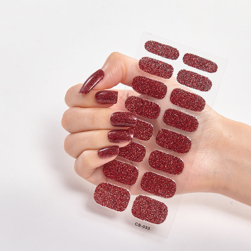 Hot New Items at Buy Center: Solid Color 16 Small Stickers Nail Stickers Simple Nail Stickers CS033