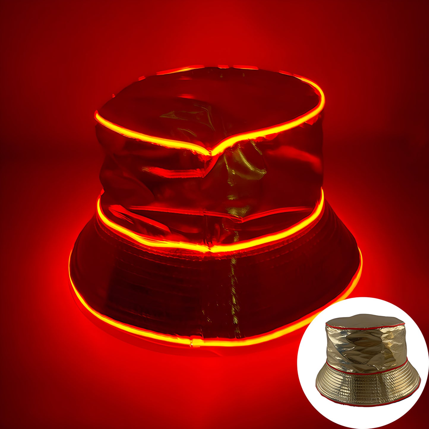 Bar Disco Glowing Bucket Hat Halloween Party LED Light Buy Center