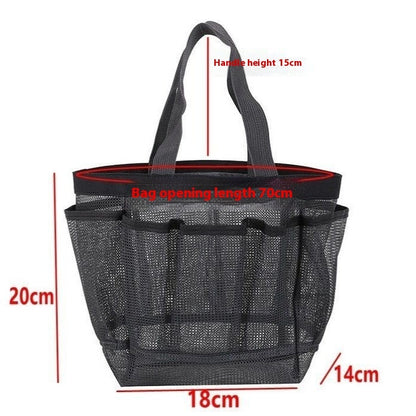 New at Buy Center: Beach Mesh Toiletry Bag Buggy Bag Handbag 8 Mesh Pockets