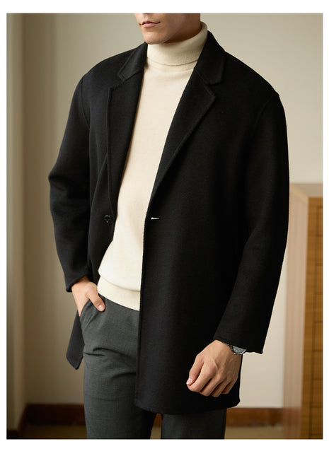 Men's Thermal Wool Blazer Collar Coat Buy Center