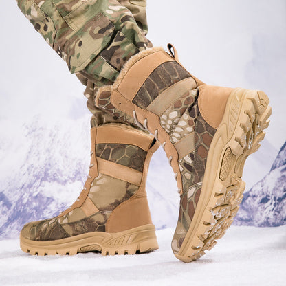 Botas térmicas de algodón de felpa de invierno para exteriores