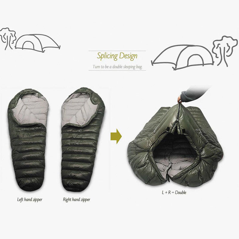 Kamperbox Cold Temperature Winter Sleeping Bag Down Sleeping Bag Winter Camping Sleeping Bag