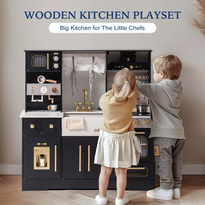 Hot New Items at Buy Center: Robotime Robud Pretend Play Wooden Kitchen Cooking Toy Set Gift For Boys Girl