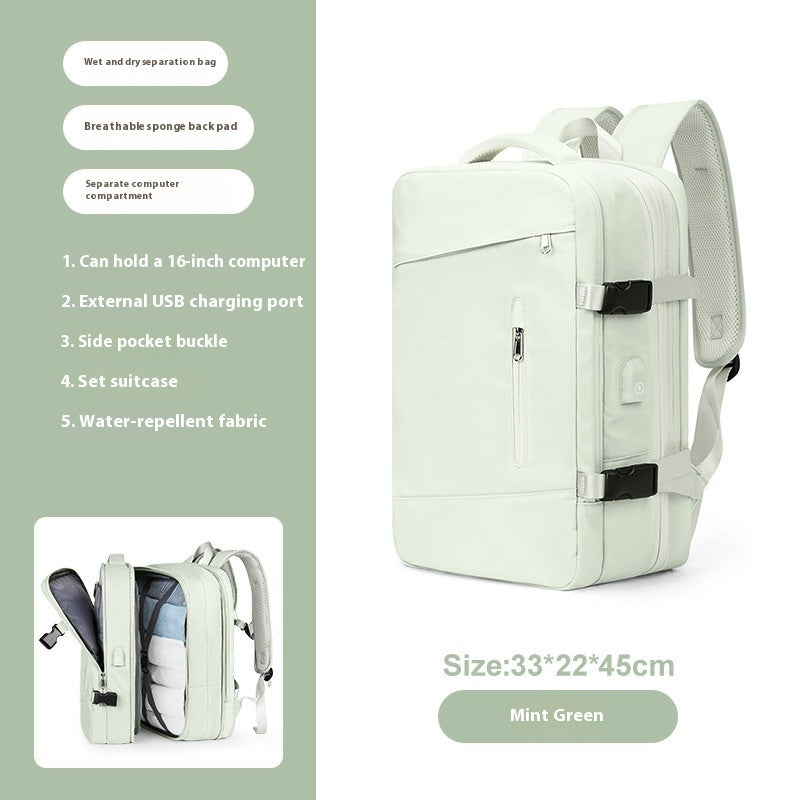 Fresh Arrivals at Buy Center: Scalable New Business Travel Large Capacity Computer Schoolbag Women 2318 Mint Green