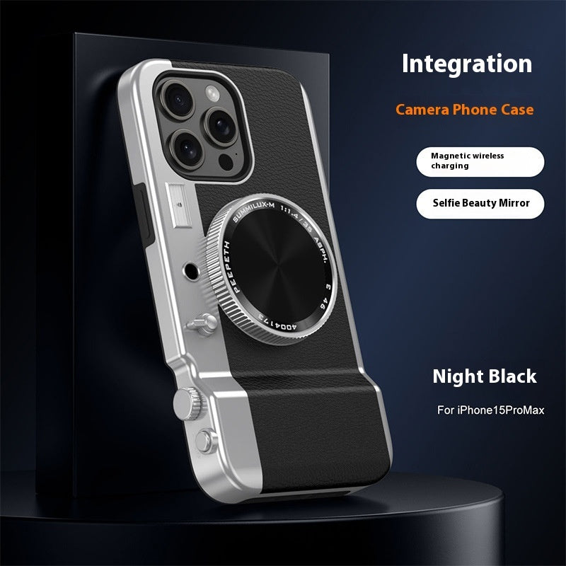 Buy Center Hot Pick-Stereo Camera Phone Case Magnetic Creative Hardshell Night Black