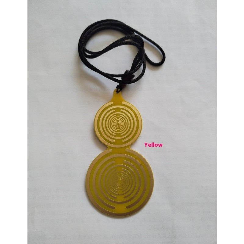 Buy Center Excellence-Polarized Disc Double-sided MWO Energy Multi-wave Oscillation Multi-frequency Gourd Pendant Yellow