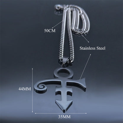 Buy Center Exclusive Offer-Stainless Steel RIP Memorial Symbol Love Sign Steampunk Necklace