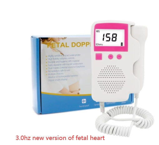 Fetal Heart Rate Monitor Home Pregnancy Baby Fetal Sound Heart Rate Detector Pink 3.0hz fetal favorite