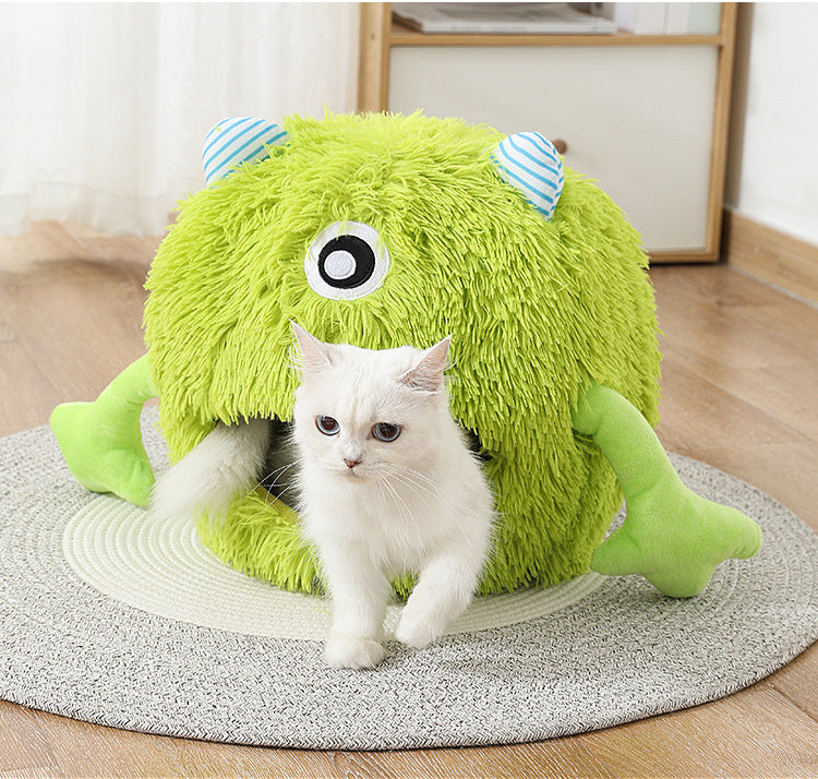 Trending Now at Buy Center: Cat Beds For Indoor Cats Cat Bed Machine Washable Fluffy Round Pet Bed Non Slip Calming Soft Plush Cuddler Cushion Self Warming For Small Dogs Kittens