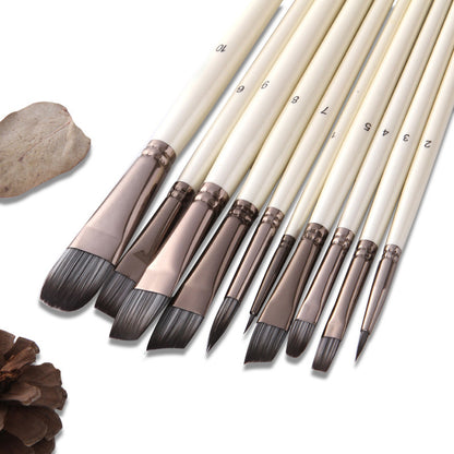 Trending Now at Buy Center: 10 Pearl White Watercolor Brushes, Nylon Brushes