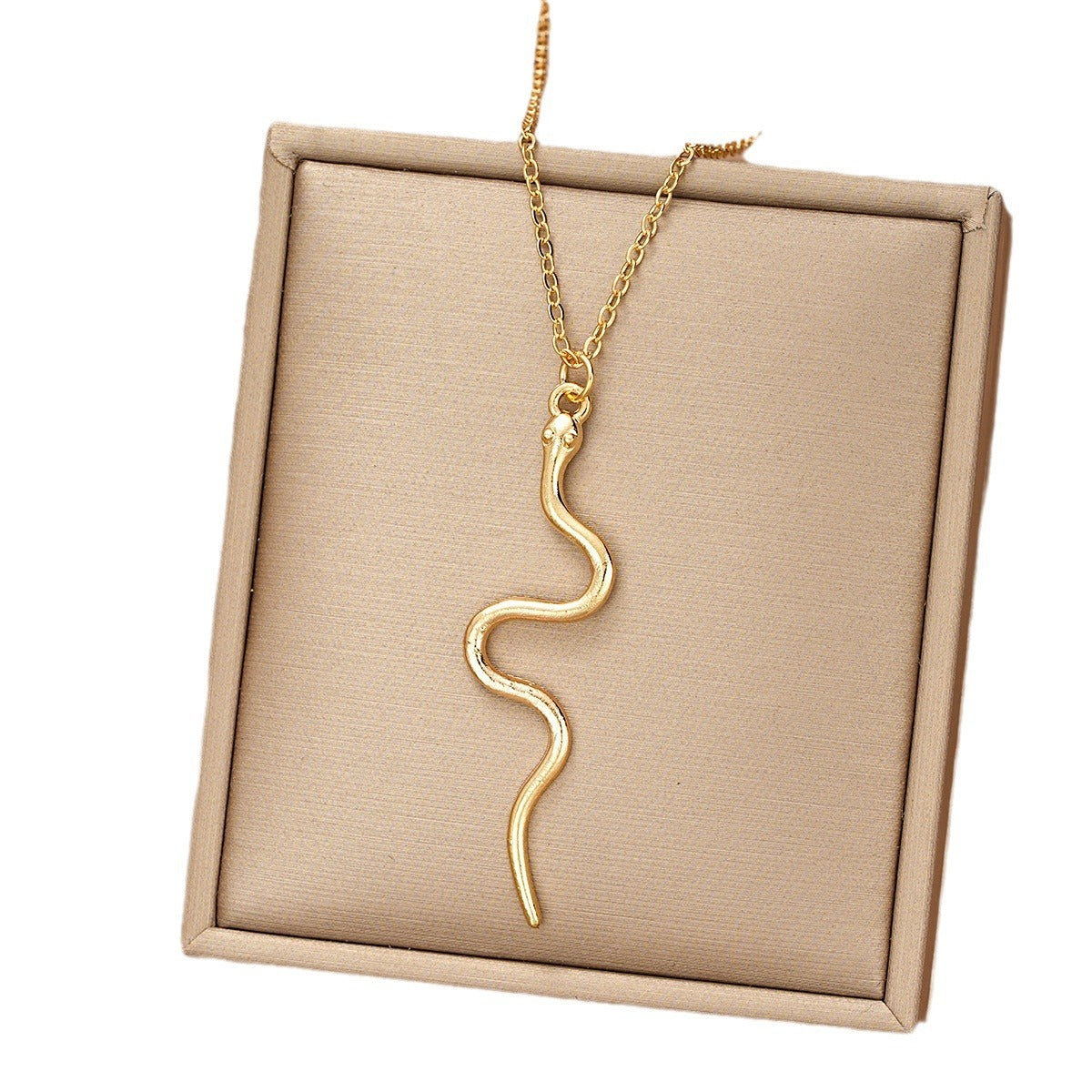 Buy Center Premium-Stylish Graceful Simple Rose Gold Snake Pendant Necklace