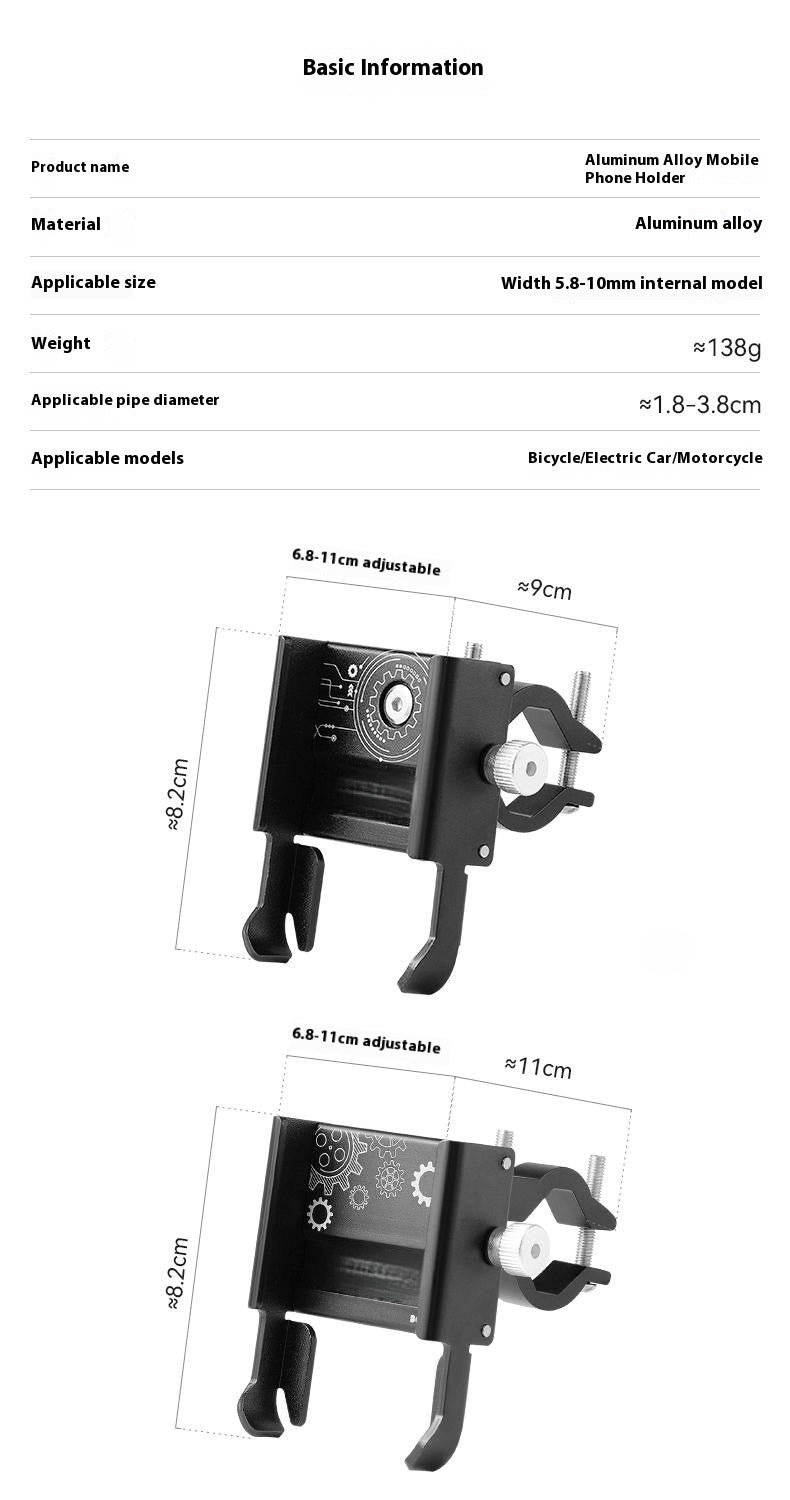 Fresh on the Scene at Buy Center: Bicycle Aluminum Alloy Mobile Phone Holder Motorcycle Navigation Holder