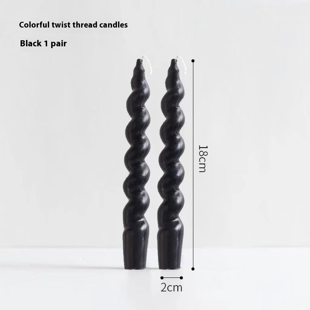 Fresh Arrivals at Buy Center: American Retro Black Aromatherapy Candle 2Pai Long Brush Holder Candles