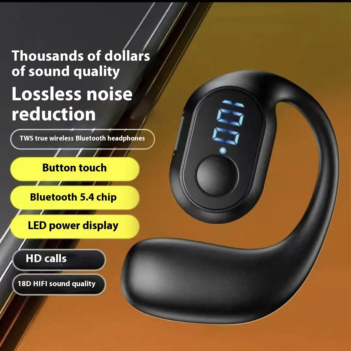 Fresh on the Scene at Buy Center: Business Wireless Headset Ear-mounted Non In-ear Smart Digital Display