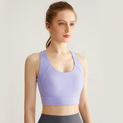 Fresh Arrivals at Buy Center: Women's High-strength Shock-absorbing Integrated Sports Bra Catharanthus Roseus Blue