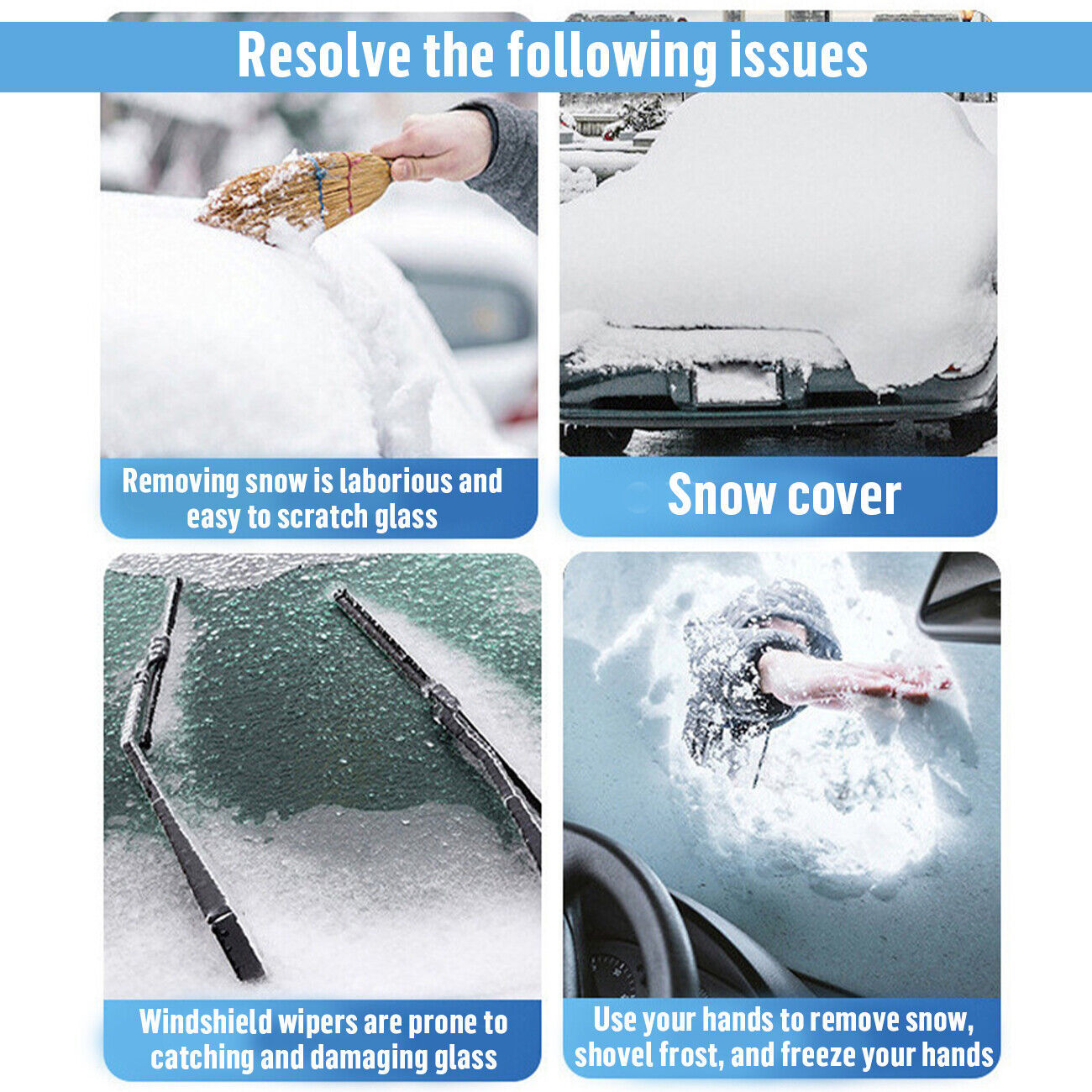 Now Available at Buy Center: Layers Magnetic Car Windscreen Cover Winter Ice Frost Snow Protector Sunshade