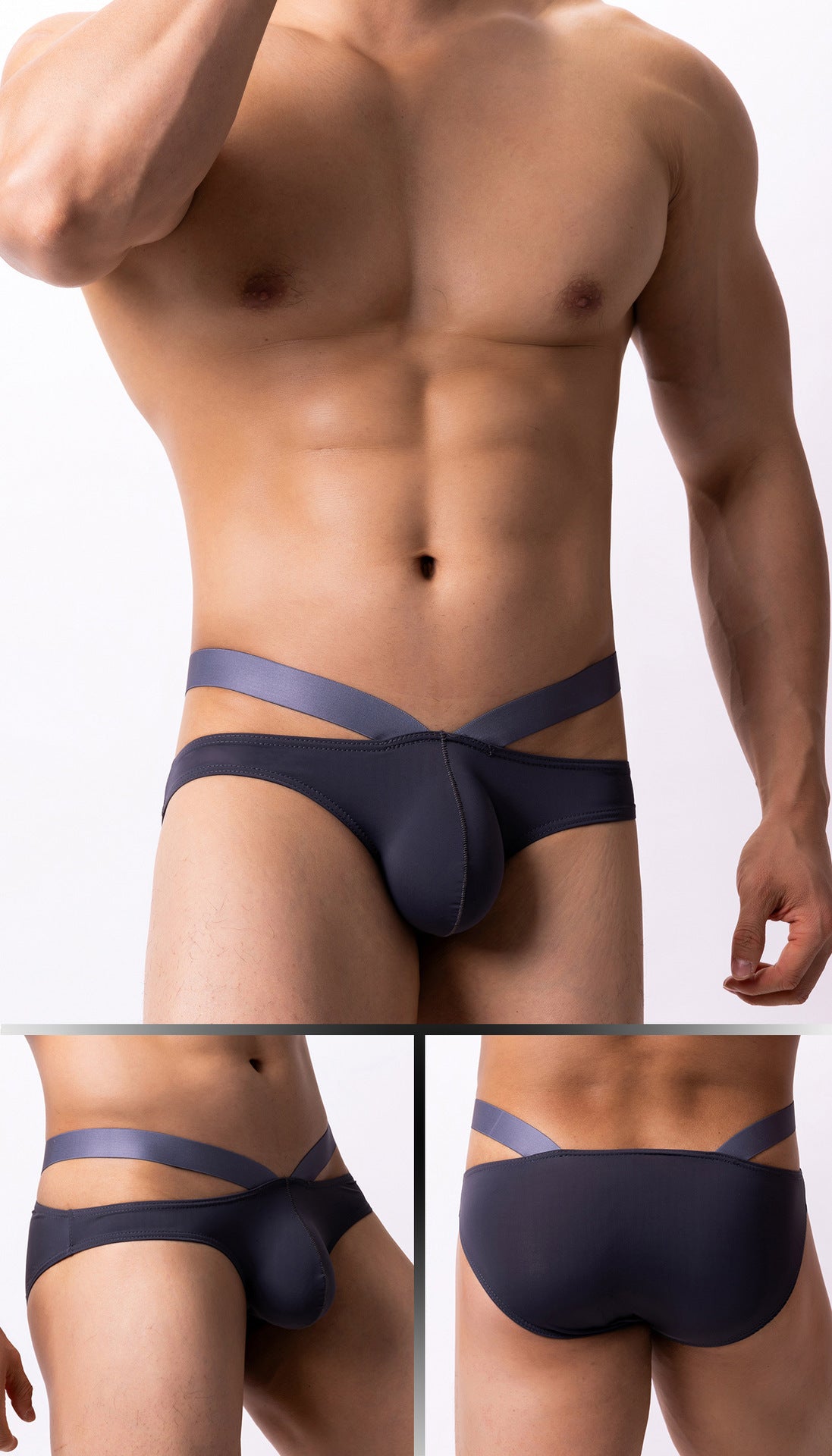 Thin Ice Silk Low Waist Men's Underwear Briefs Buy Center