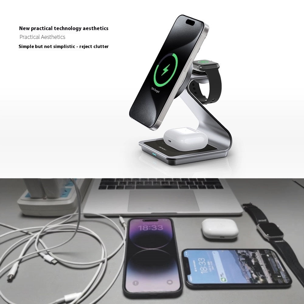 Magsafe Metal Three-in-one Magnetic Wireless Charger Buy Center