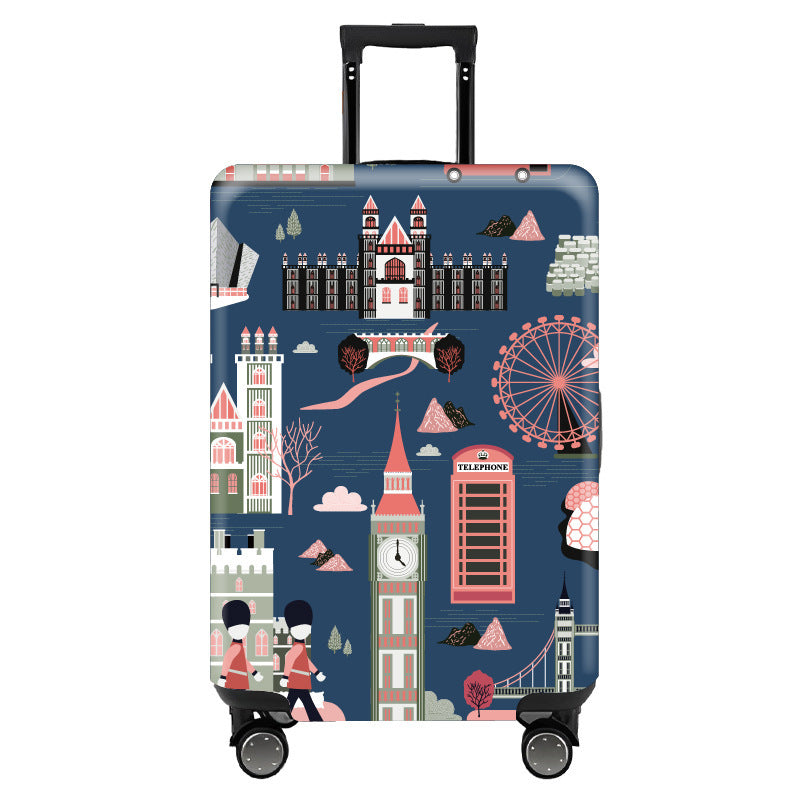 Newly Released at Buy Center: Trendy Unique Suitcase Suite Elastic Case Cover Luggage Protective Cover Travel Trolley Case Dust Cover 012style