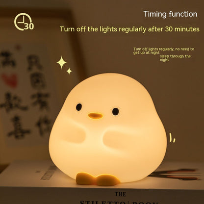 Cute Duck LED Night Lamp Cartoon Silicone USB Rechargeable Sleeping Light Touch Sensor Timing Bedroom Bedside Lamp For Kid Gift Home Decor Buy Center